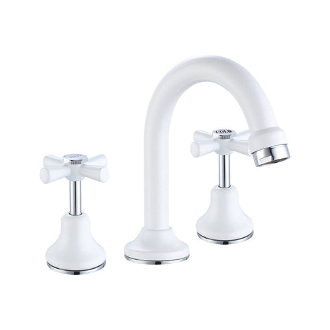 Shaw Mason White Basin Set - 290mm x 70mm x 195mm - Durable Brass Construction - SuperSaverAU - view 1