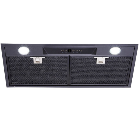 Schweigen 60cm Undermount Rangehood - Matte Black, 900m³/h Isodrive ST Motor, 57W - UM1170-6BSTPAK