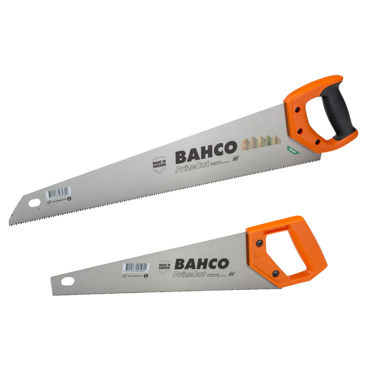 Bahco Handsaws Twin Pack - 350mm & 550mm - Universal & Toolbox Saws - SuperSaverAU - view 1
