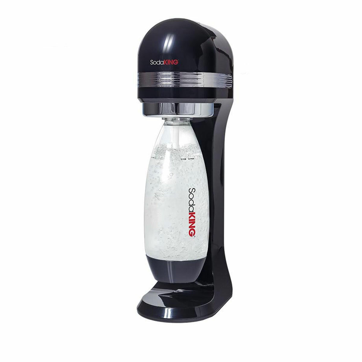 SodaKING Classic soda machine - Black, includes full CO2 cylinder and 1L reusable BPA-free bottle - 611630