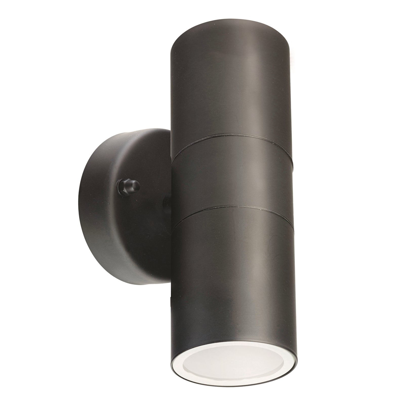 Brilliant Lighting Coolum 240V Up Down Wall Light, Black Stainless Steel 19834/06