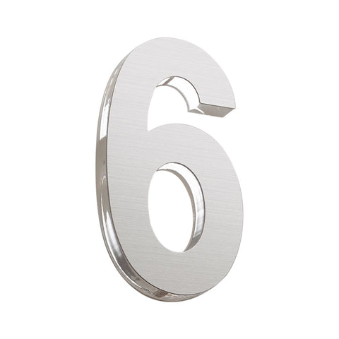 Sandleford 120mm Stainless Steel Azure House Number 6 - Weather Resistant