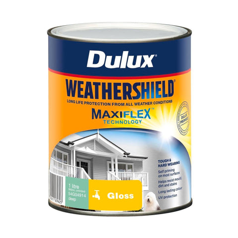 Dulux Weathershield Exterior Paint - 1L Deep Gloss - UV Protection - SuperSaverAU - view 1
