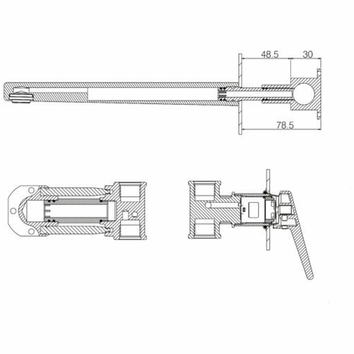 Linsol Wall Basin Mixer Tap - Chrome Finish, 6 Star WELS, 4.5L/min Flow - VAL-09
