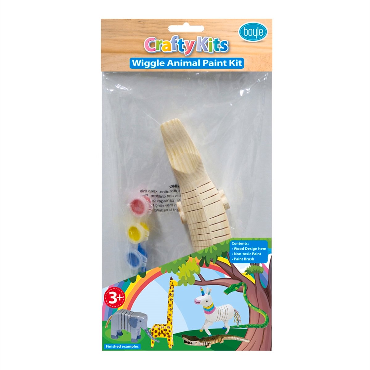 Boyle Wood Wiggle Animal Paint Kit Craft Set
