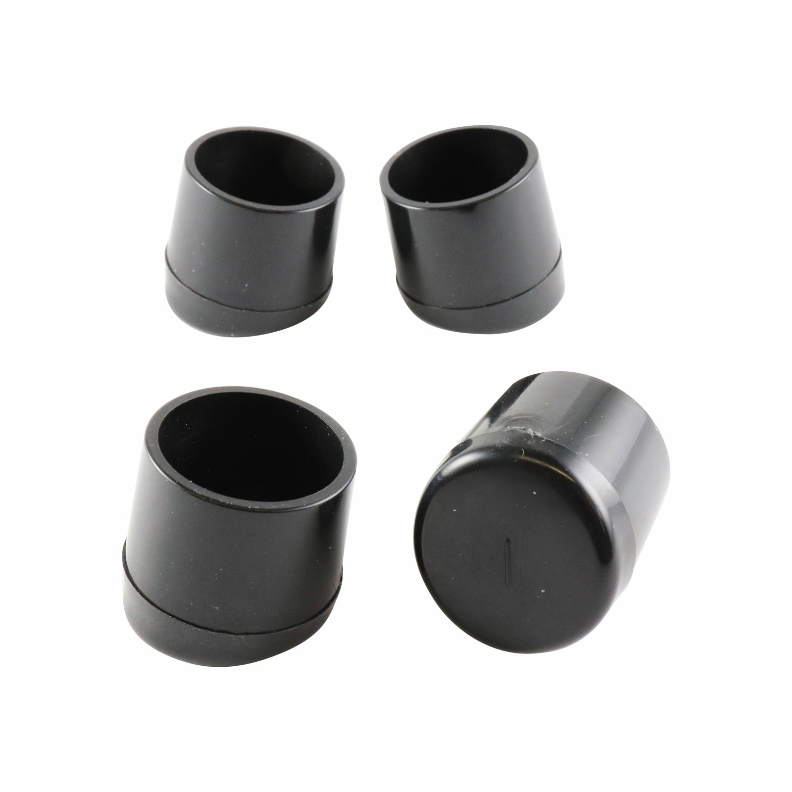 Surface Gard 22mm Black Round Angled External Plastic Chair Tip - 4 Pack