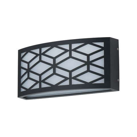 Arlec Black Burly LED Bunker Light, Diecast Aluminium Weather Resistant Hardwired Outdoor ABL5851