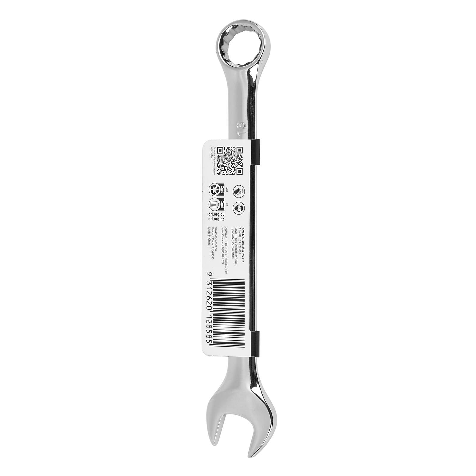 Trojan 16mm Combination Spanner Chrome Vanadium 12 Point Ring & Open End