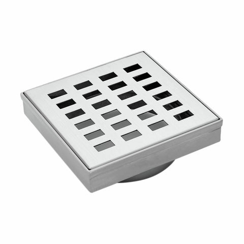 Mondella Rococo 100mm Square Floor Grate Stainless Steel Centre Outlet