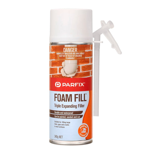 Parfix 340g Expanding Foam Filler - Paintable, Sandable, Indoor/Outdoor