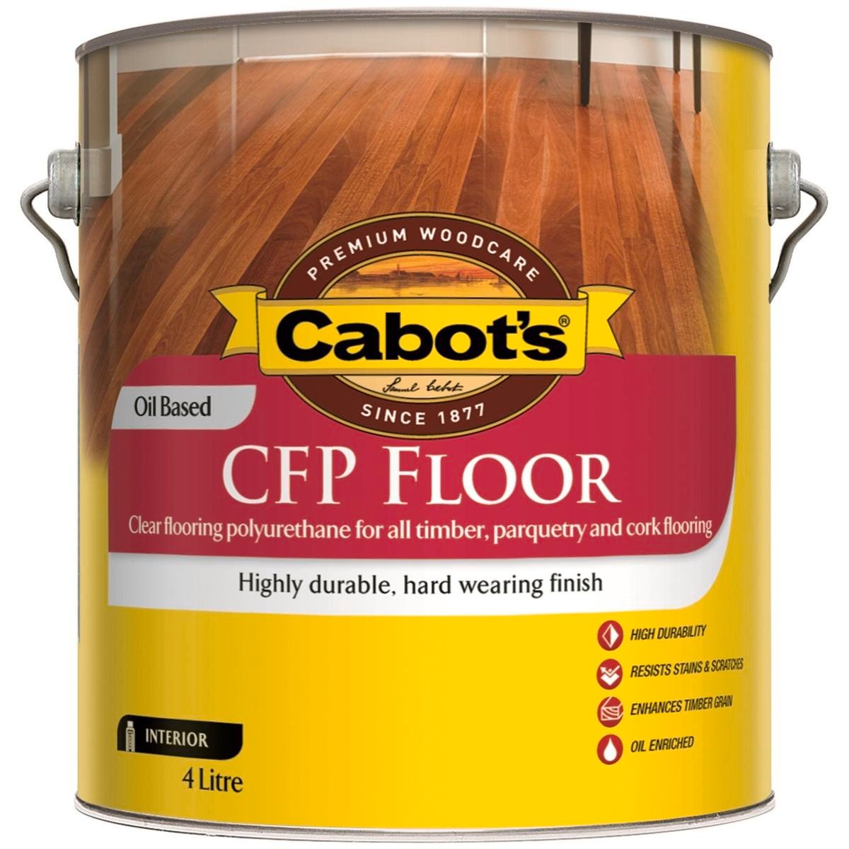 Cabot's 4L Cabothane Clear CFP Floor Polyurethane Oil Based Gloss