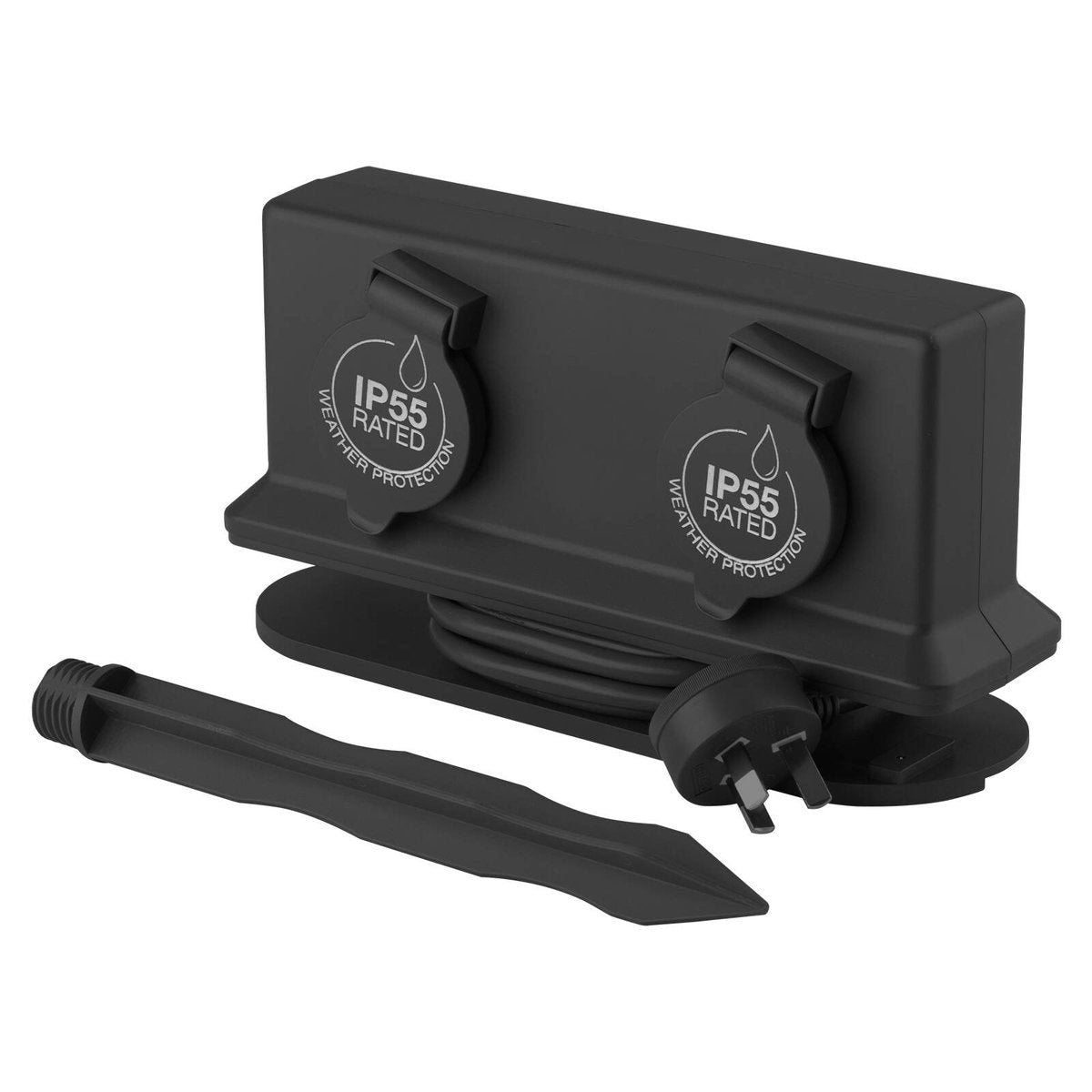 Arlec 2 Outlet Outdoor Powerboard with Garden Stake 230V 1.8m PB32B-G