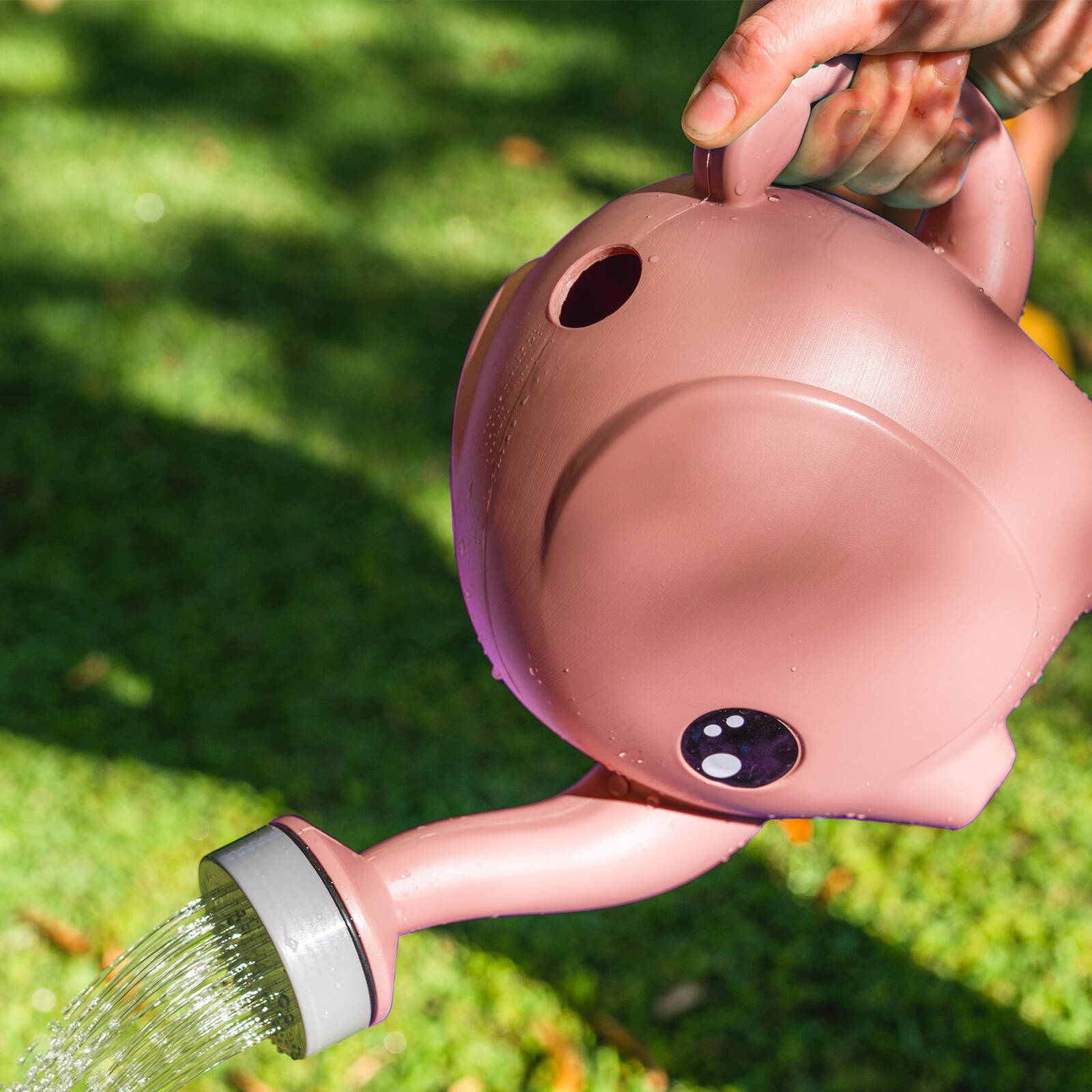 Holman Baby Elephant 2.5L Kids Plastic Watering Can - Fairy Floss Pink