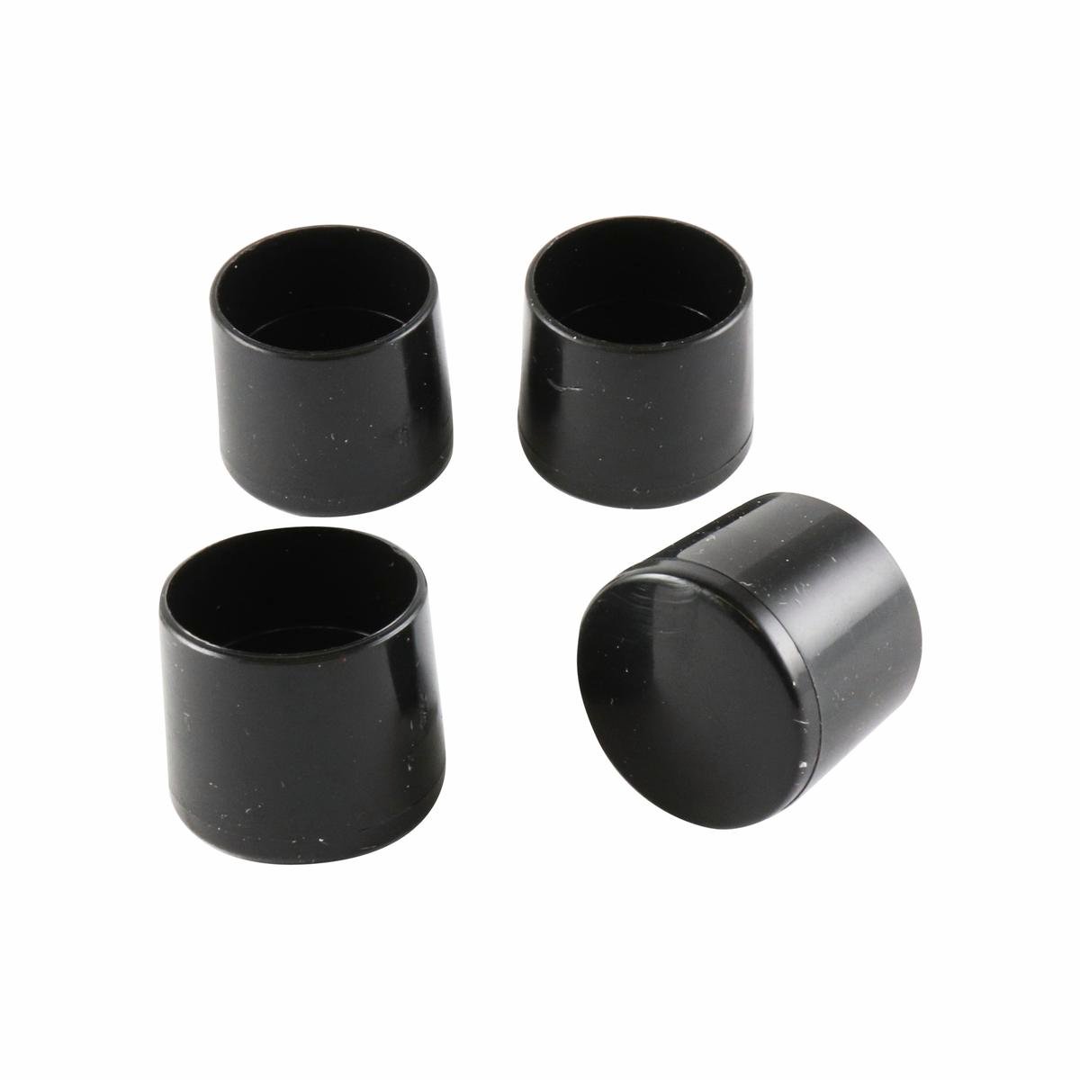 Surface Gard 19mm Black Round External Plastic Chair Tip - 4 Pack