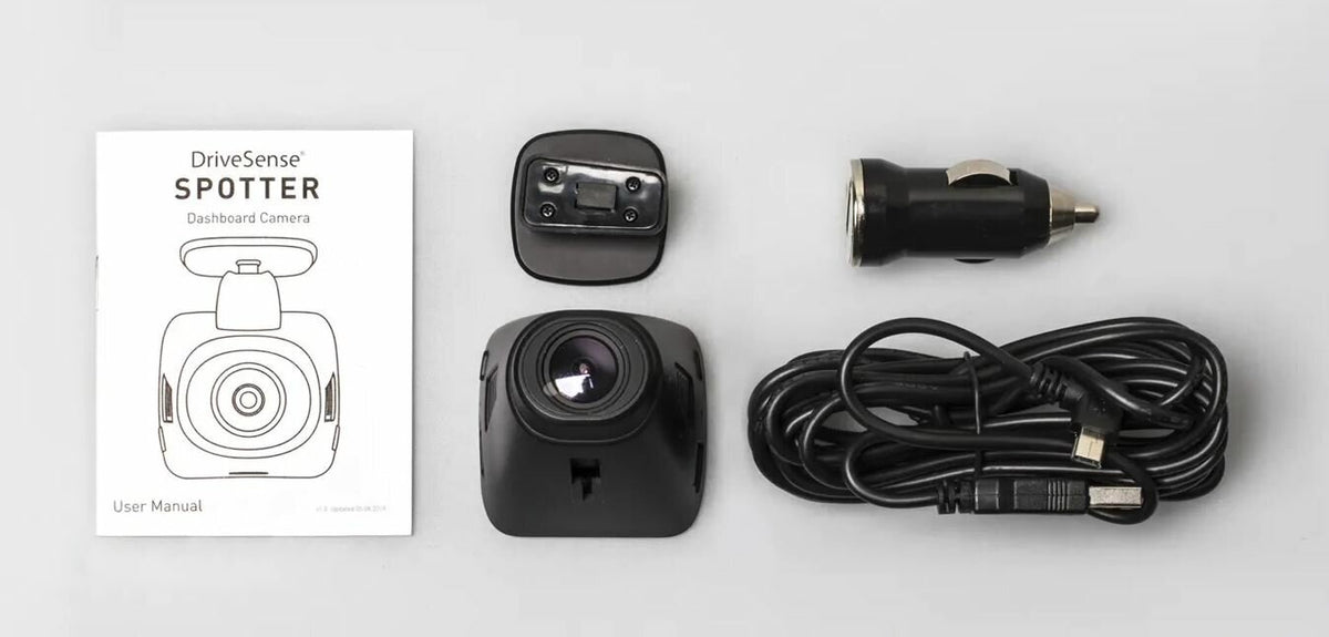 Andatech compact black dash cam - built-in 180mAh rechargeable battery, 1 year warranty - DVS-SPOTTER