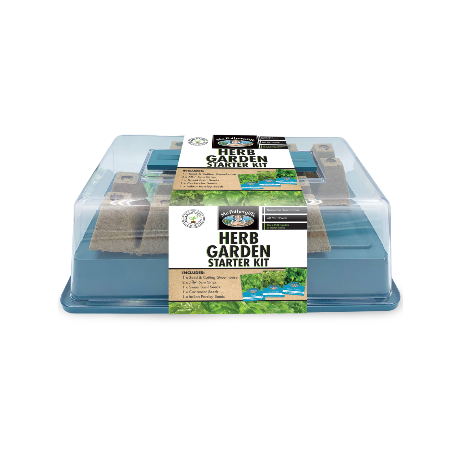 Mr Fothergill's Herb Garden Starter Kit with Greenhouse