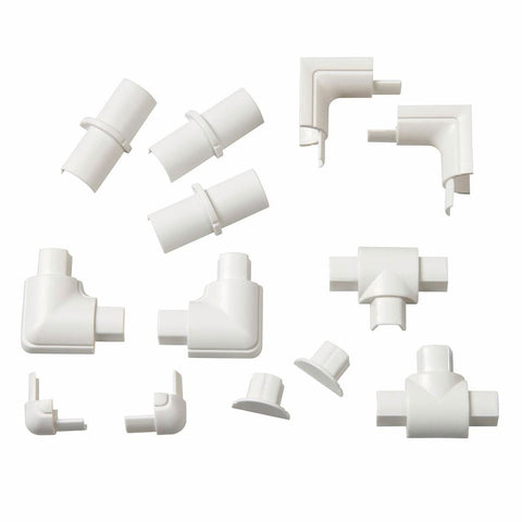 D Line Cable Cover Accessories - 16 x 08mm - ABS - 13 Pack - SuperSaverAU - view 1