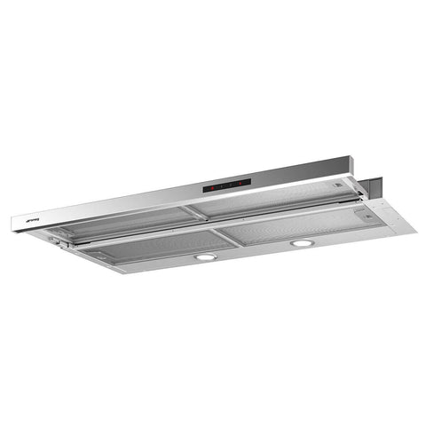 Smeg 90cm Telescopic Slideout Rangehood - Brushed Stainless Steel, Boost, 740m³/h - STH950X2