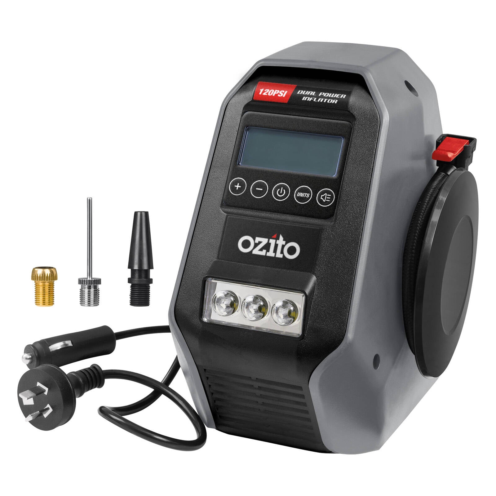 Ozito 12V-DC 240V-AC Dual Power Inflator DPI-6000