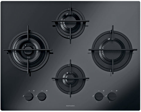Barazza 65cm Mood gas cooktop - Black ceramic glass, 4 burners, 5 year warranty - 1PMD64B