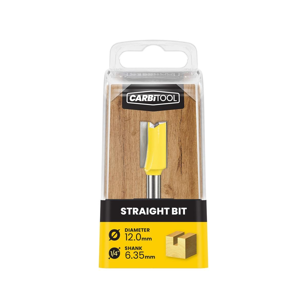 Carbitool 12.0mm TCT Straight Router Bit 1/4 Inch Shank