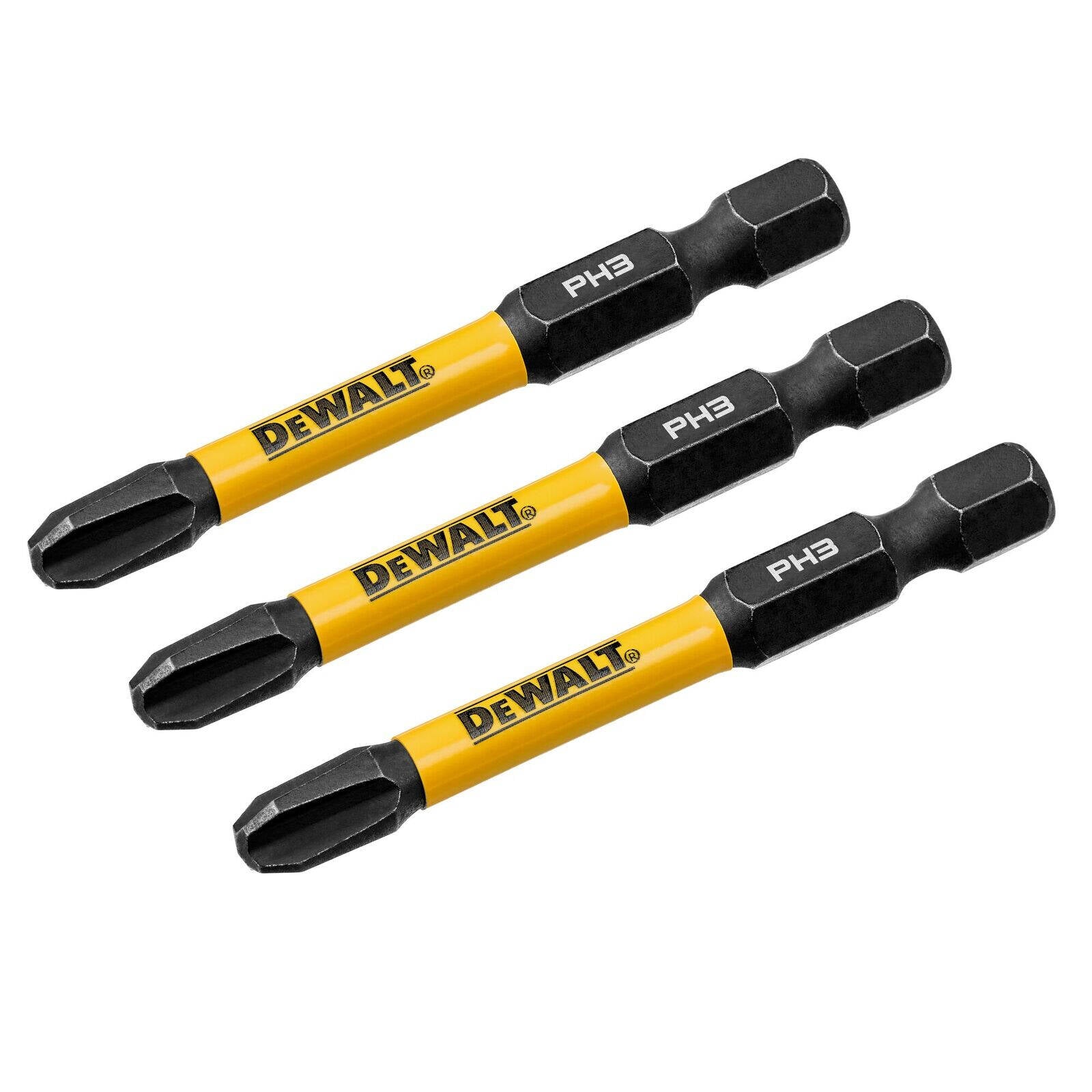 DeWALT FLEXTORQ 57mm PH3 Impact Screwdriver Bits 3 Pack