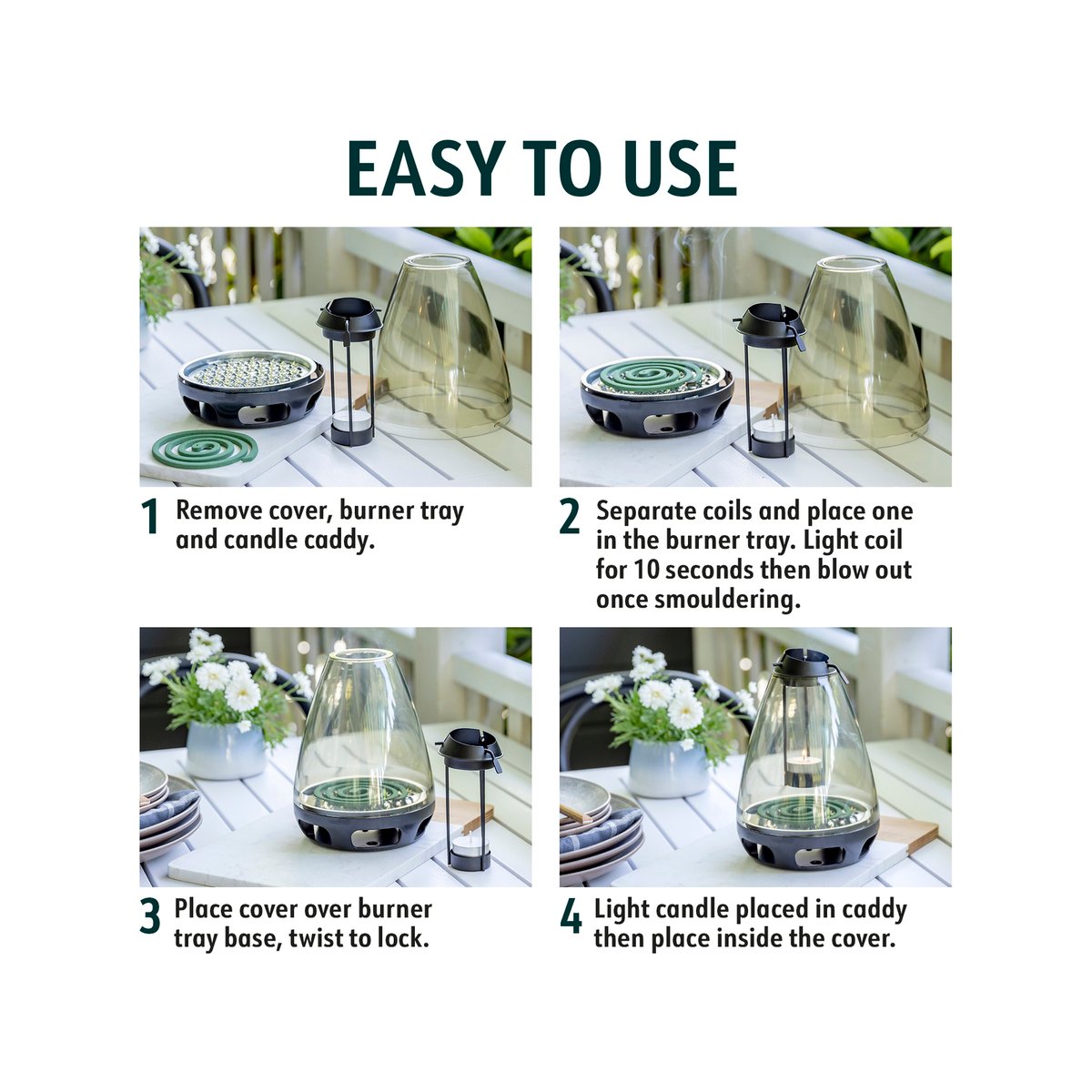 Bite Shield Mosquito Coil Diffuser Refills - 6 Coils & 6 Candles - 135mm x 140mm x 290mm - Outdoor Protection - SuperSaverAU - view 5