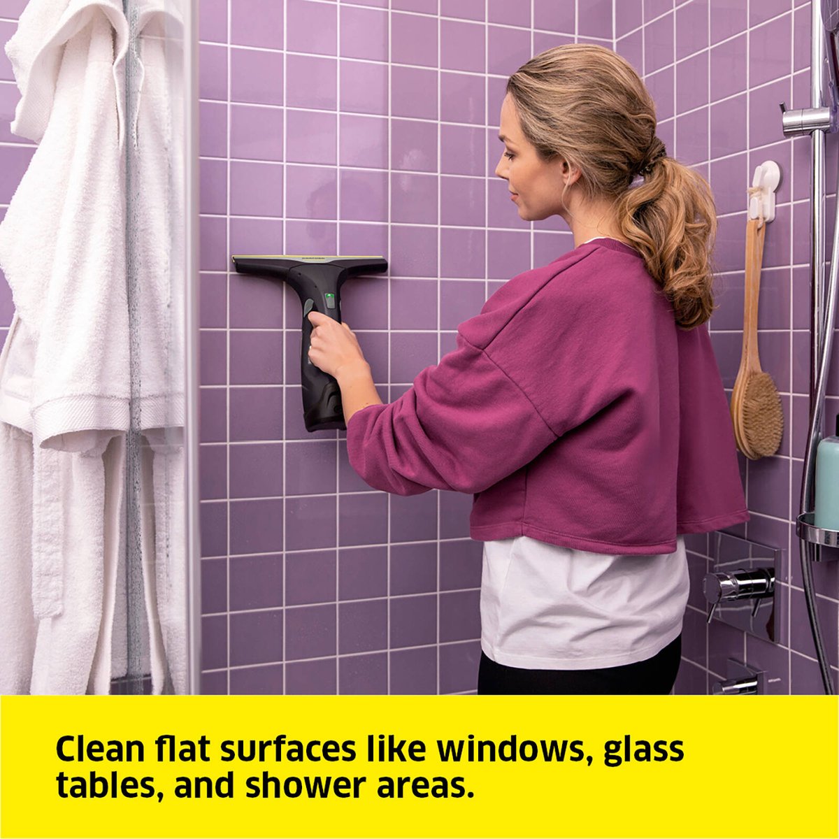 Kärcher WV2 Black Edition Window Vacuum - 35 Min Battery Life - Lightweight - SuperSaverAU - view 3