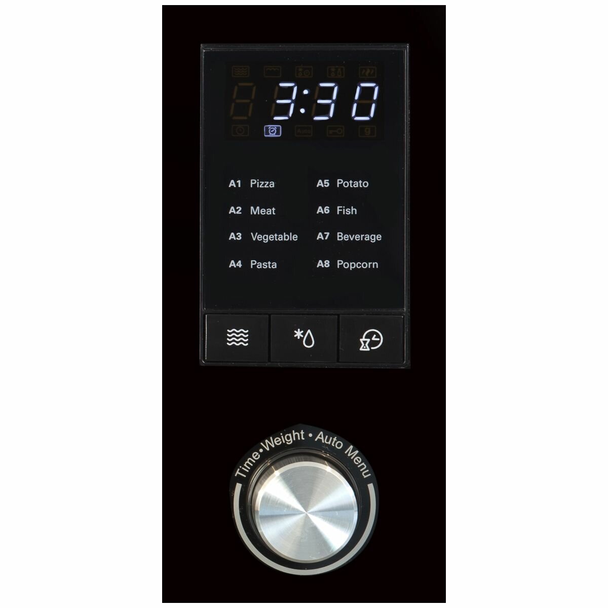 Artusi 28L built-in microwave with trim kit - 900W, black finish, 8 auto menus, quick start - AMG28TKB