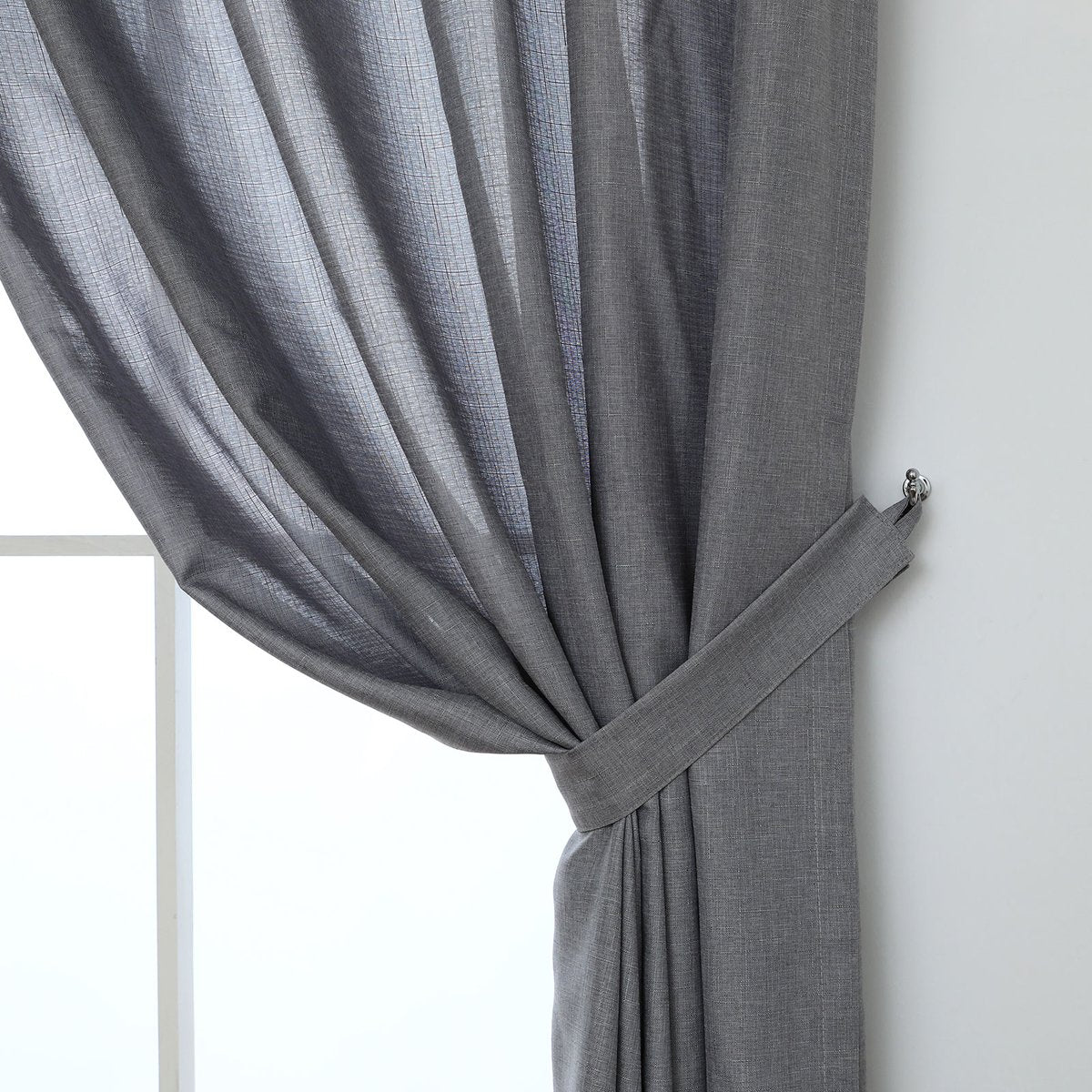 Windoware 2 Piece Satin Curtain Rod Tie Back 2 Pack - 40mm x 40mm - Satin - SuperSaverAU - view 2