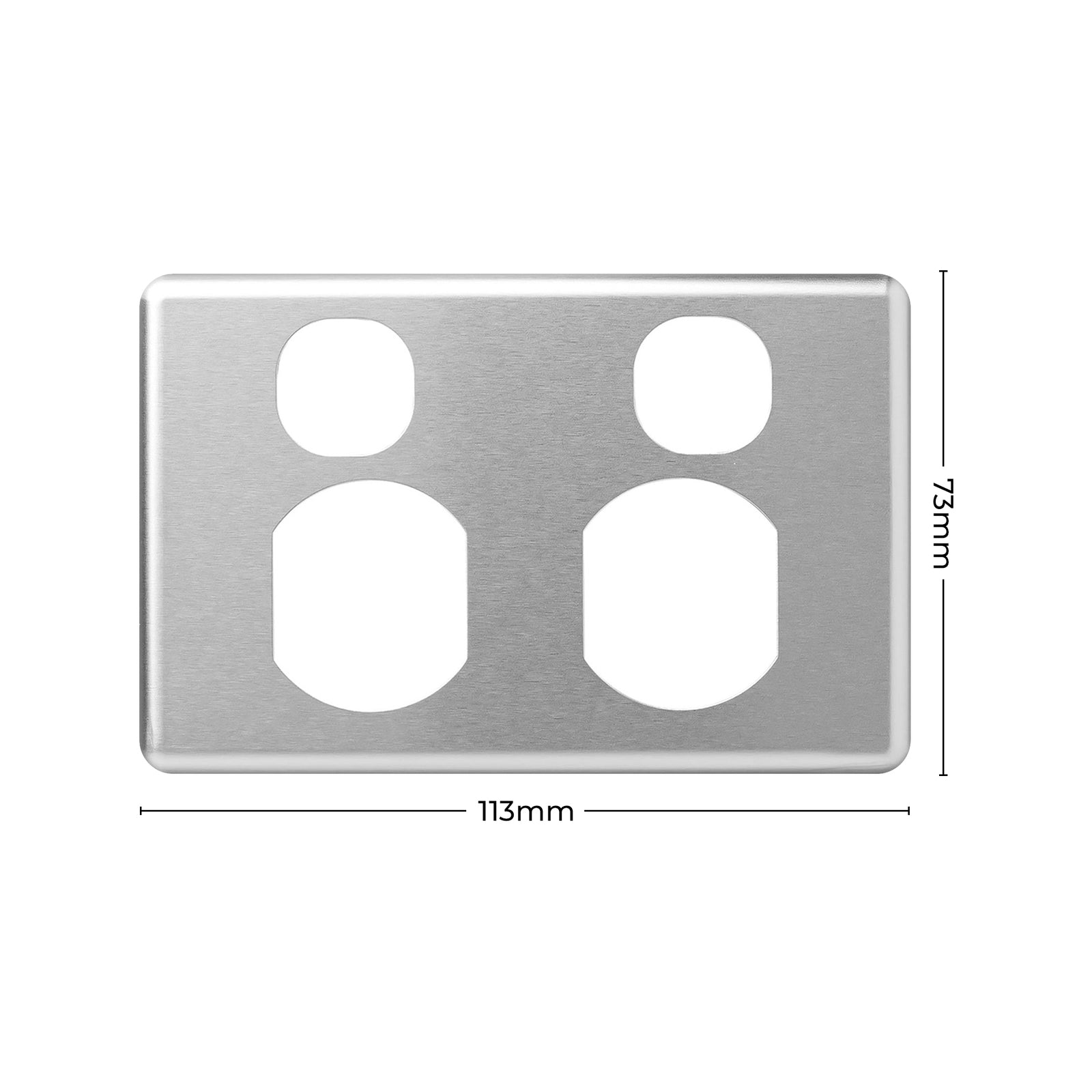 DETA Aluminium Cover 116 x 76mm Silver to Suit 6252B 6254B Series