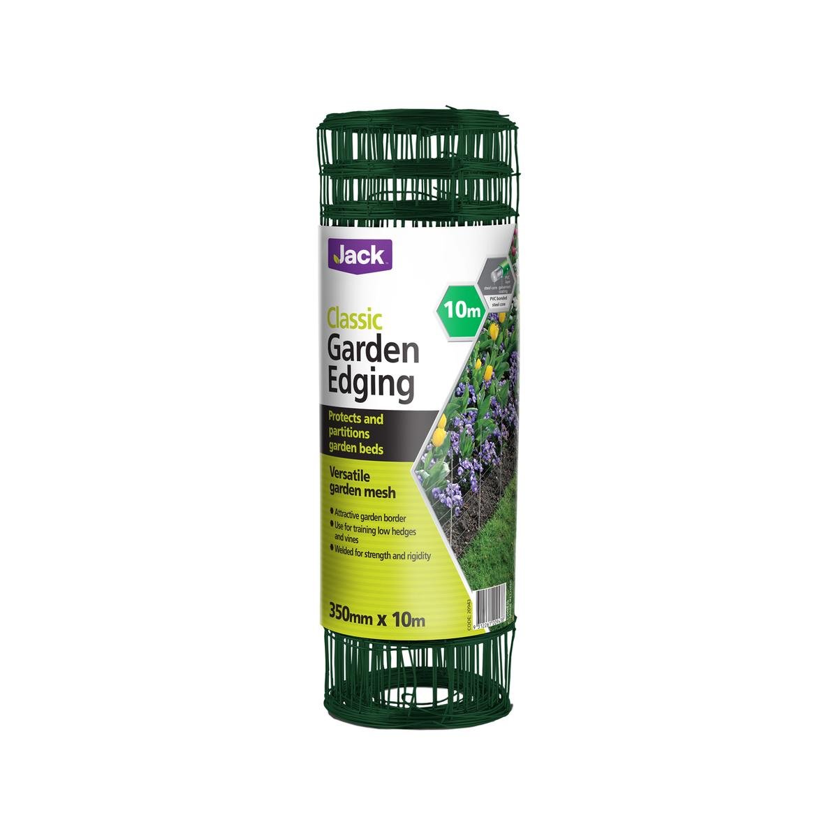 Jack Classic Garden Edging 350mm x 10m Green PVC