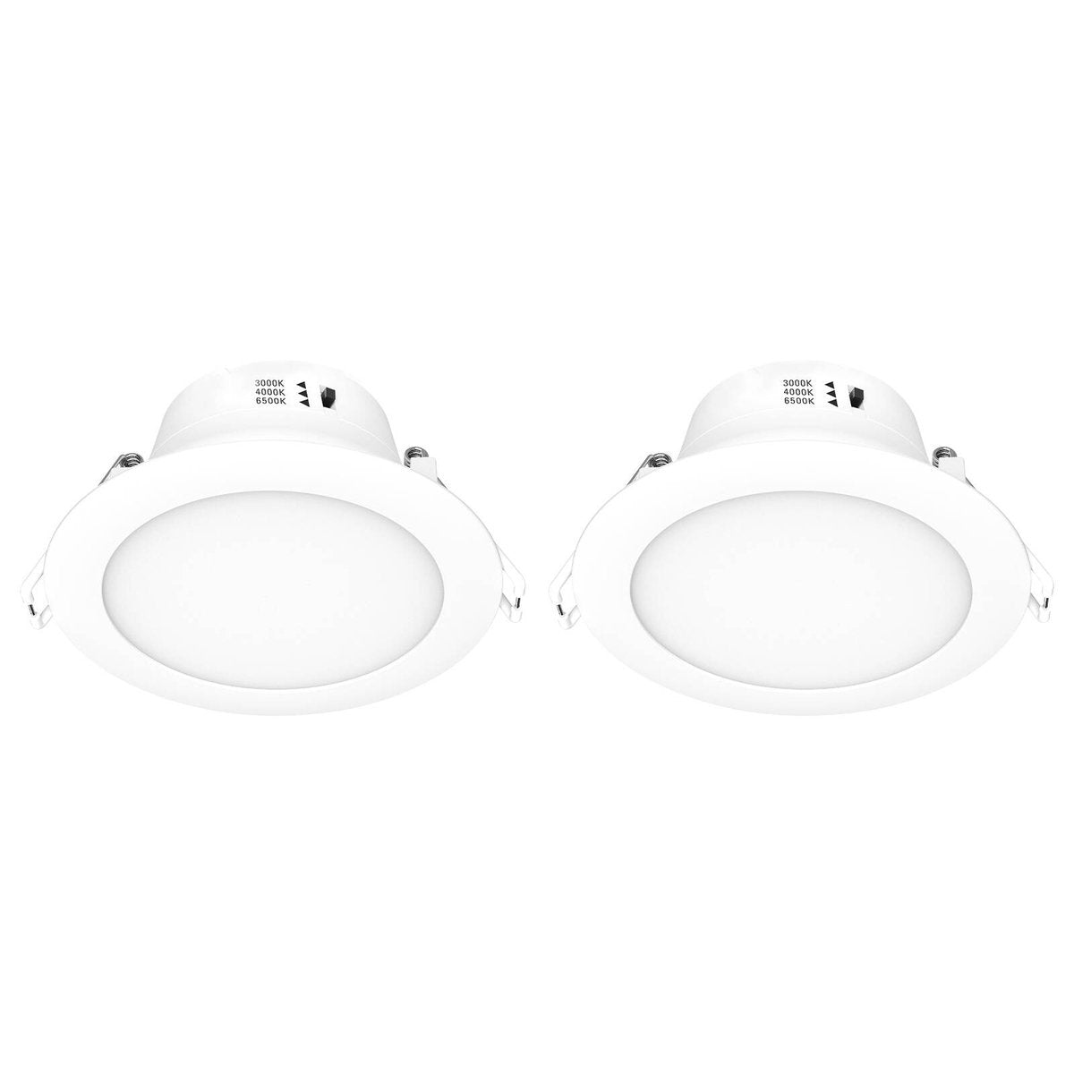 Arlec 9W 92mm Tri-Colour Dimmable LED Downlight Flushed Lens 240V 2 Pack ALD295P2