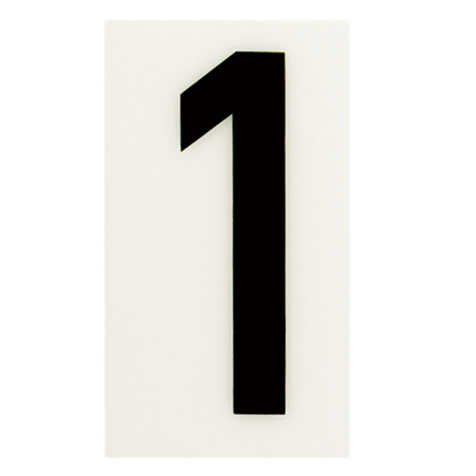Sandleford 85mm White Self Adhesive House Number 1 Polycarbonate Gloss Weather Resistant