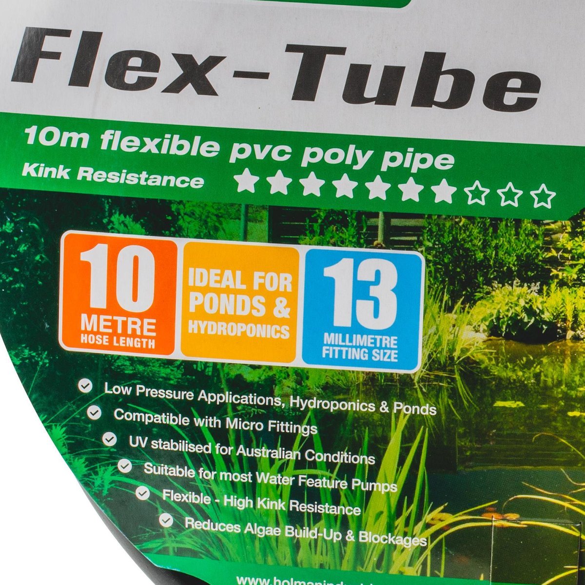 Holman 13mm Flex Tube 10m PVC Low Pressure Hydroponics Black - SuperSaverAU - view 3