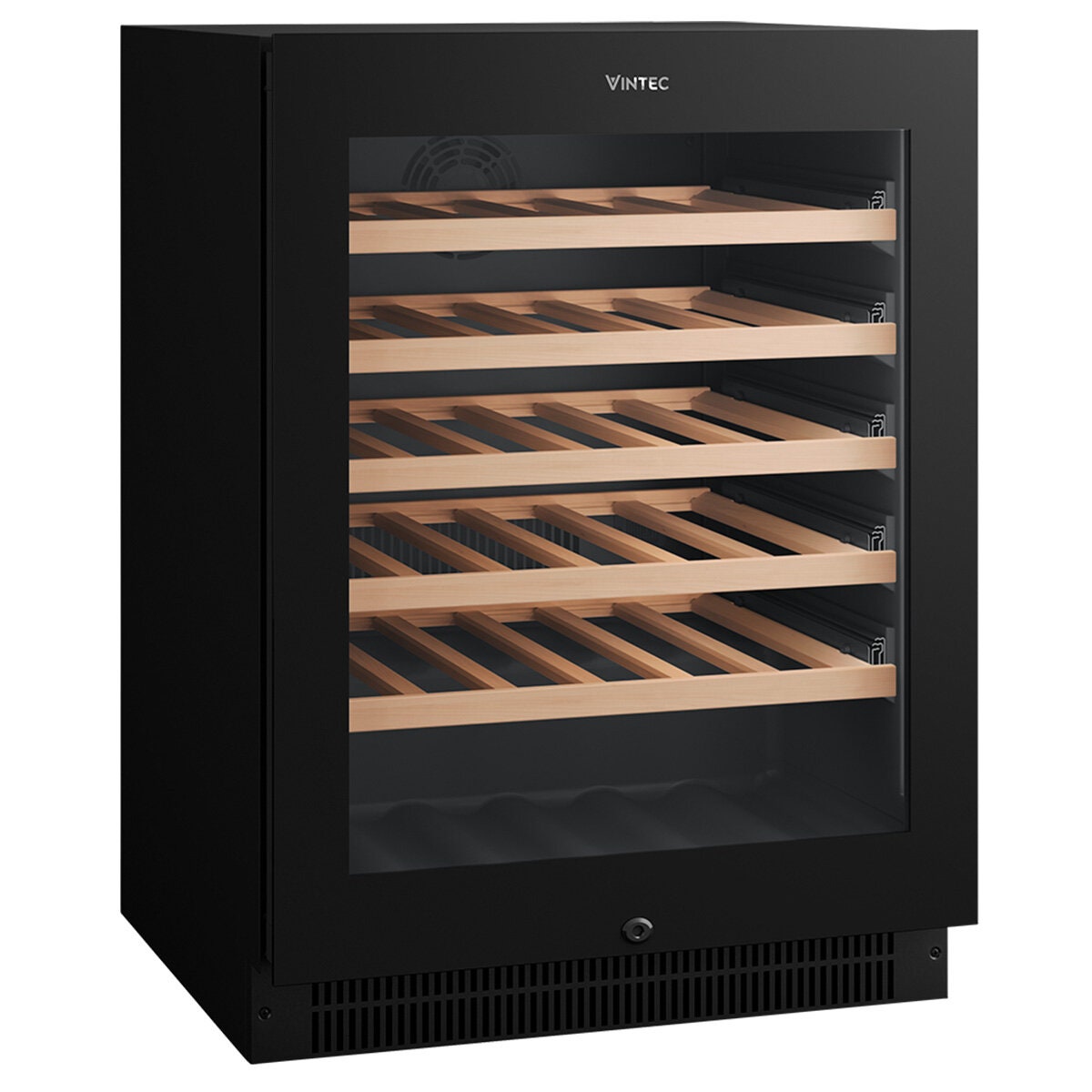 Vintec 41 Bottle Single Zone Wine Fridge - UV-Resistant Glass Door, Inverter Compressor - VWS820SCB-X