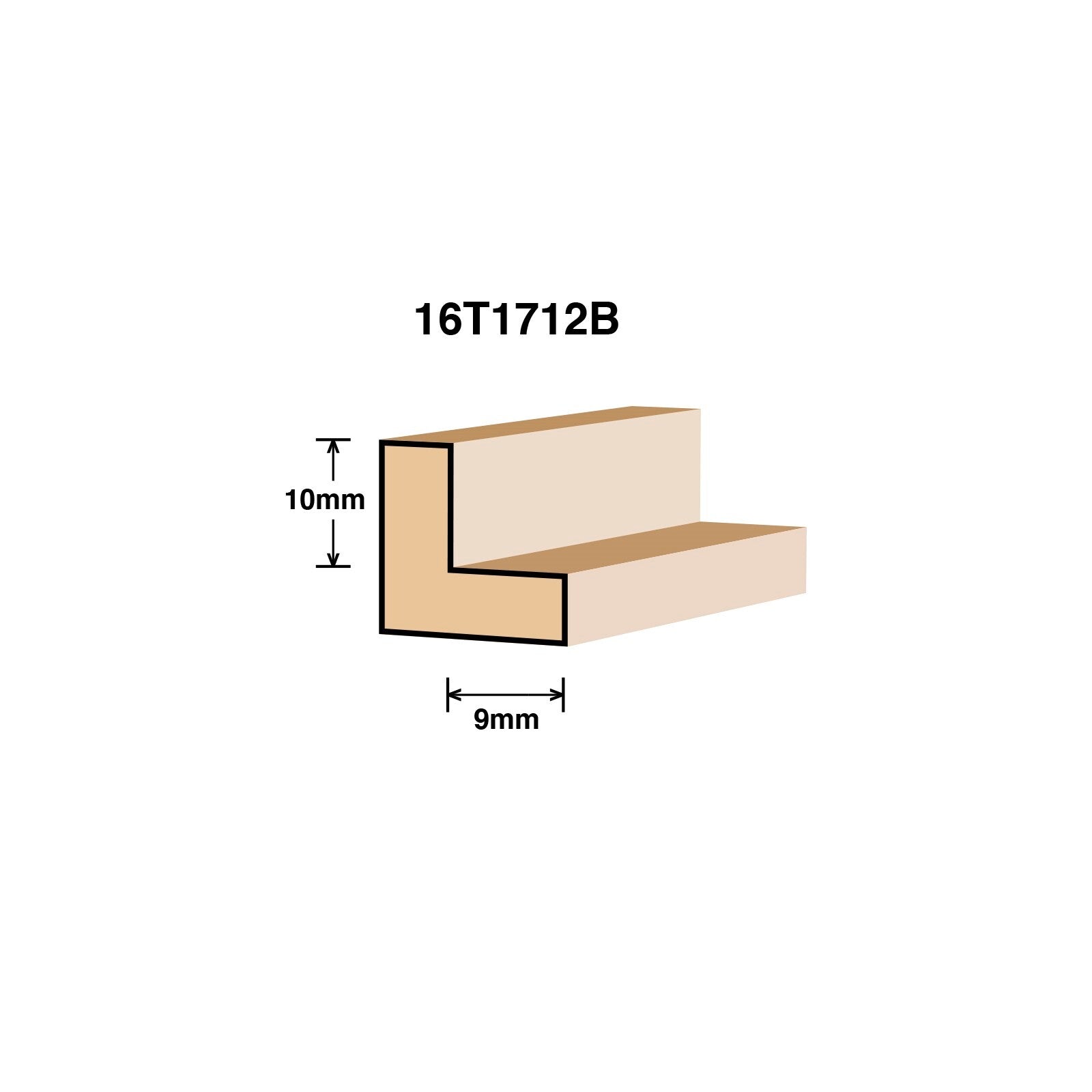 Ultra 6.4 x 10mm Rebate Router Bit - Tungsten Carbide Tipped, 1/4" Shaft