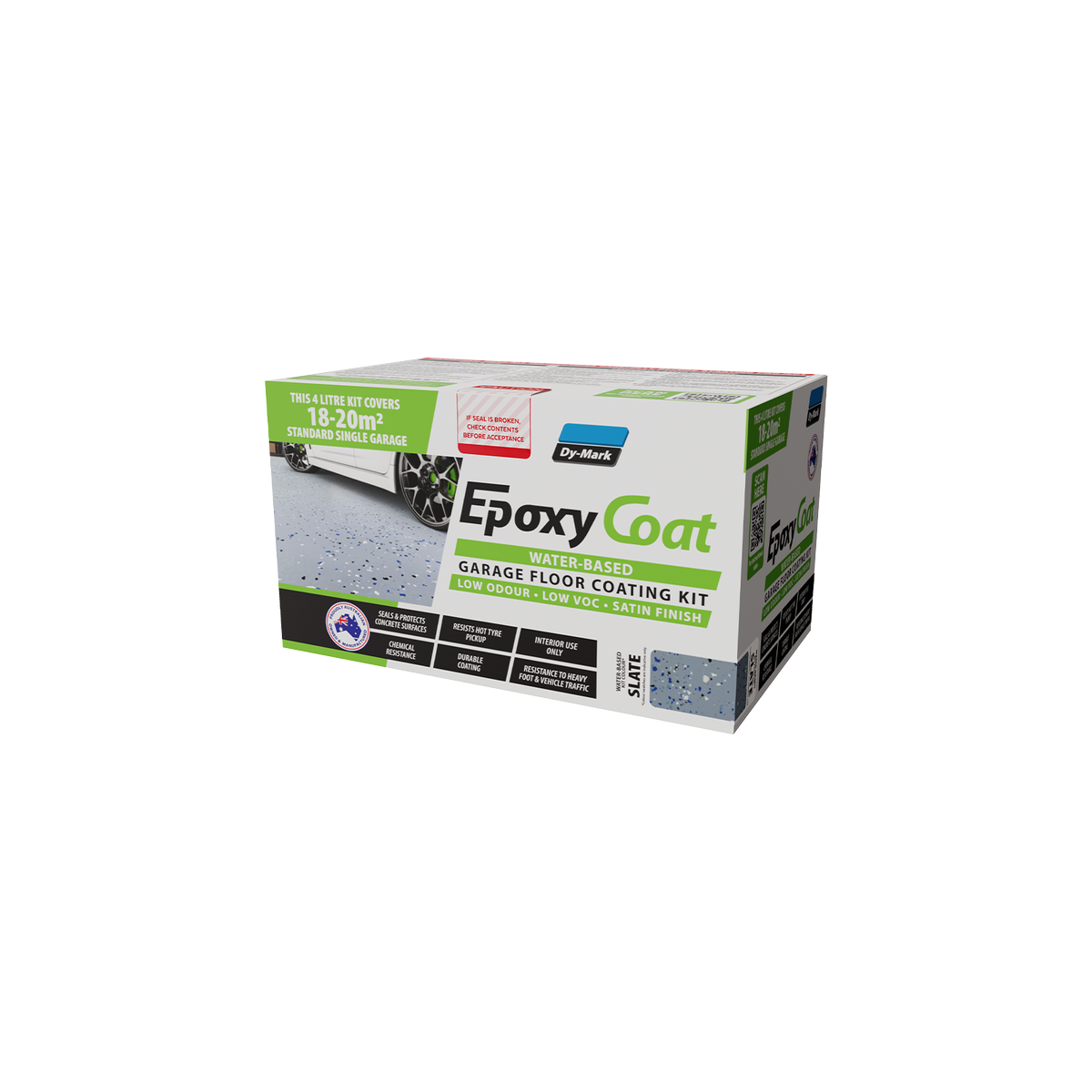 Dy-Mark Epoxy Coat 4L Water Based Garage Floor Kit - Grey - Satin Finish - SuperSaverAU - view 1