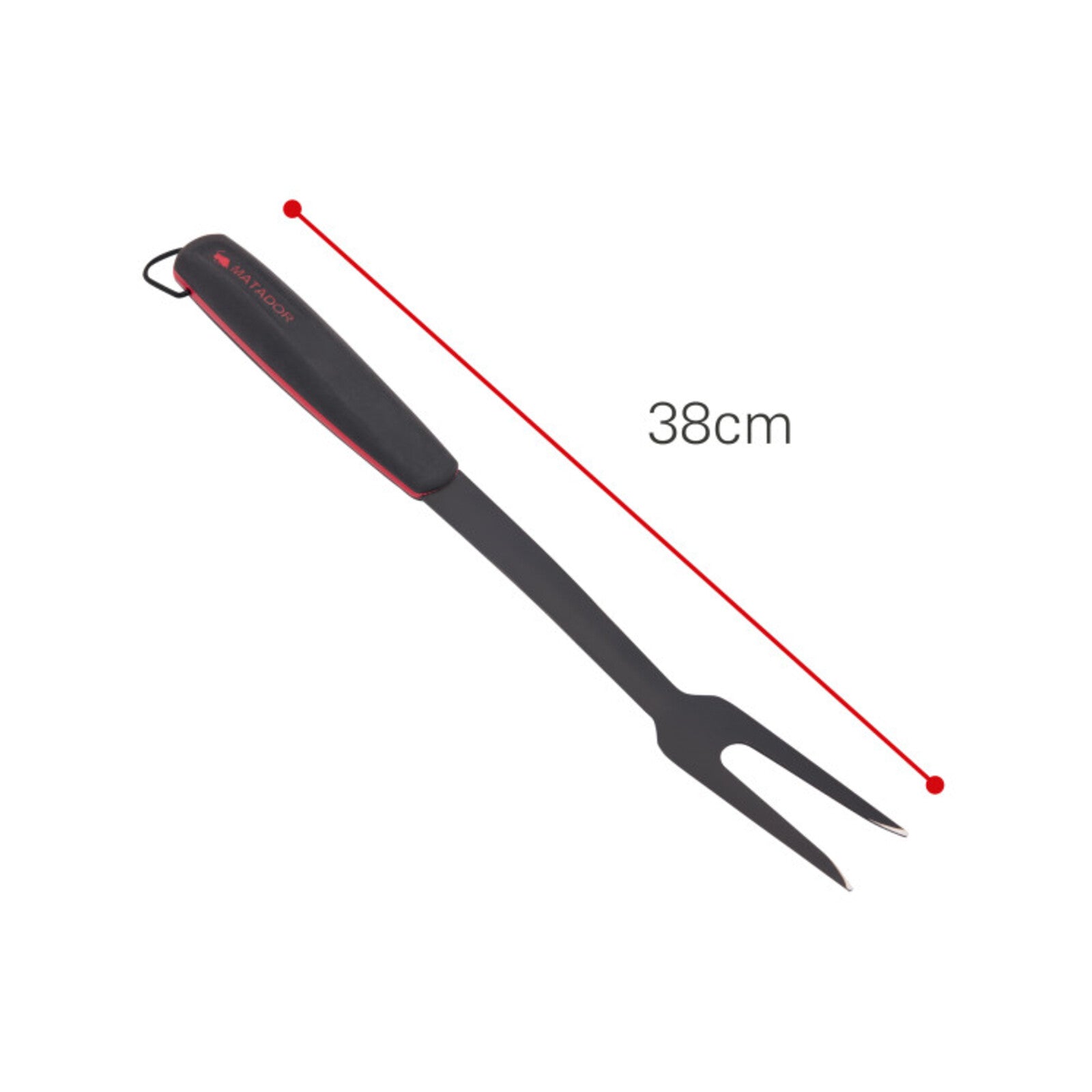 Matador Black Non-Stick BBQ Fork - Stainless Steel, Heat-Resistant TPR Handle