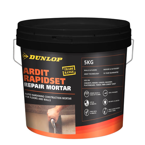 Dunlop Ardit Rapidset Repair Mortar 5kg, Rapid Hardening Cement Mix