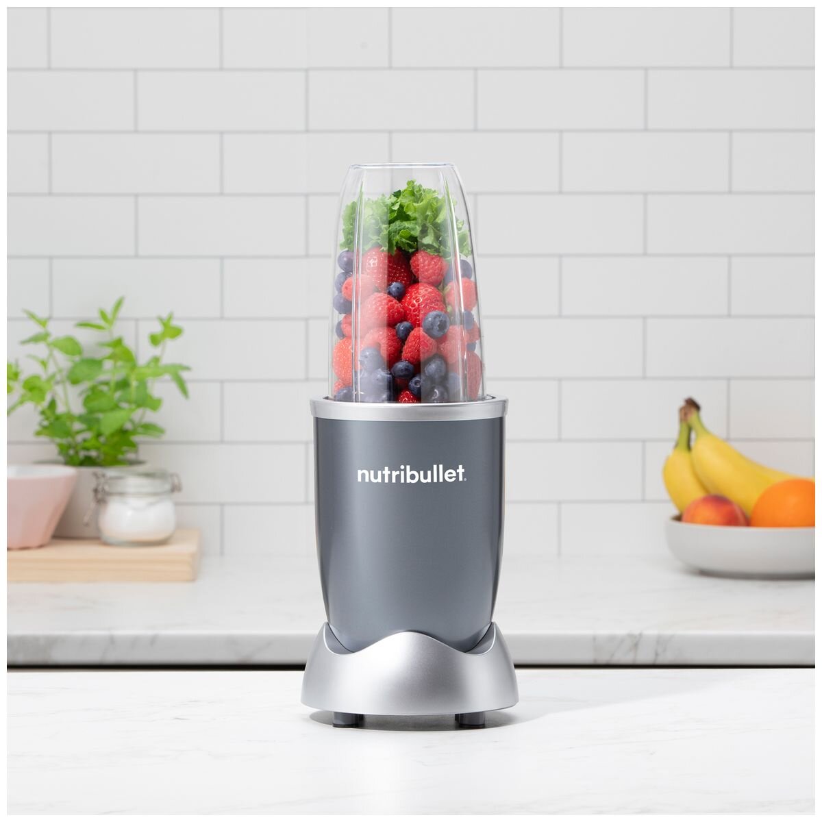 NutriBullet 600 Series 5 Piece Personal Blender - 600W Motor, Extractor Blade, Grey - NBR-0507LG
