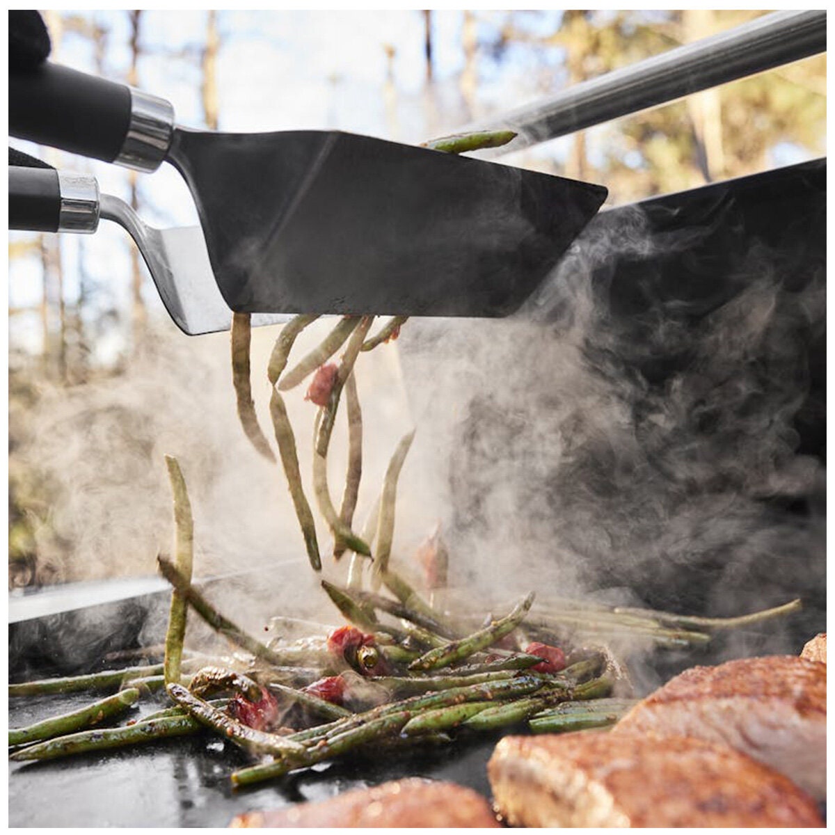 Weber Slate Three Burner Griddle 76cm LPG - Carbon Steel Cooktop - Snap-Jet Ignition - 1500421