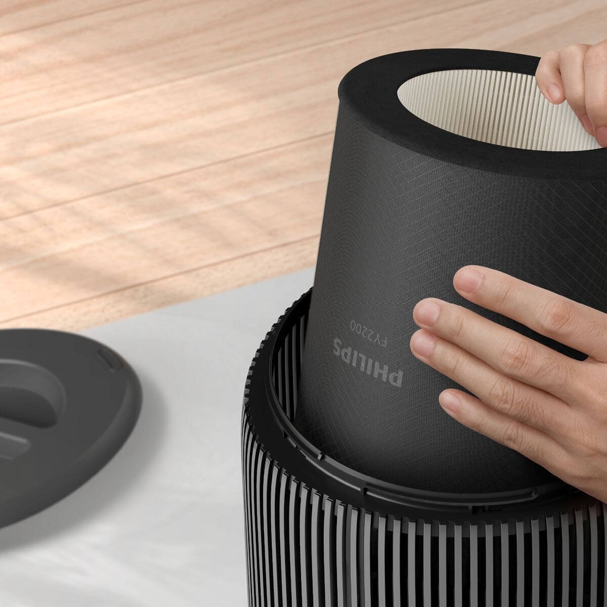 Philips PureProtect 2200 Series Air Purifier - Black, 3-Layer HEPA, Up to 109m² Coverage, Timer - AC2221-13