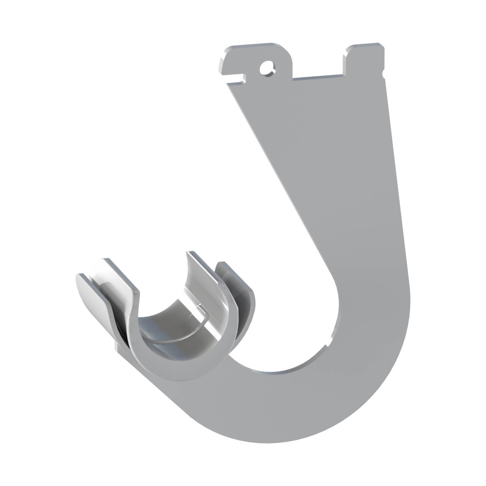 Flexi Storage Home Solutions White Hanging Rod Bracket - Steel 2 Pack Wardrobe Clip-On