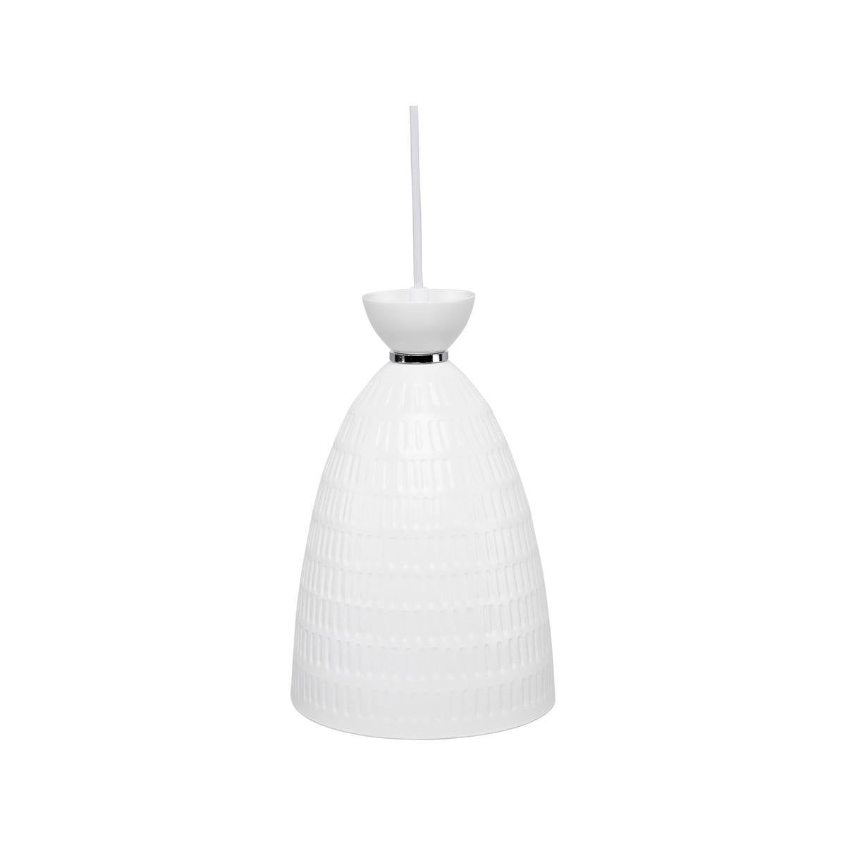 Brilliant Minca Pendant Light - 16cm - White - DIY Installation - Metal Shade - SuperSaverAU - view 1