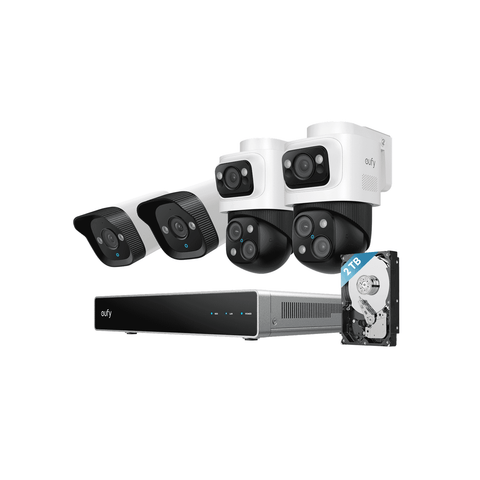 Eufy S4 NVR PoE 24/7 Security System with 2 PTZ & 2 Bullet Cameras
