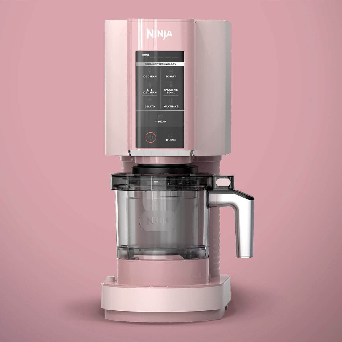 Ninja Creami Ice Cream Maker - Seven Programs - 800W - Three 470ml Tubs - Pink - NC302PKANZ
