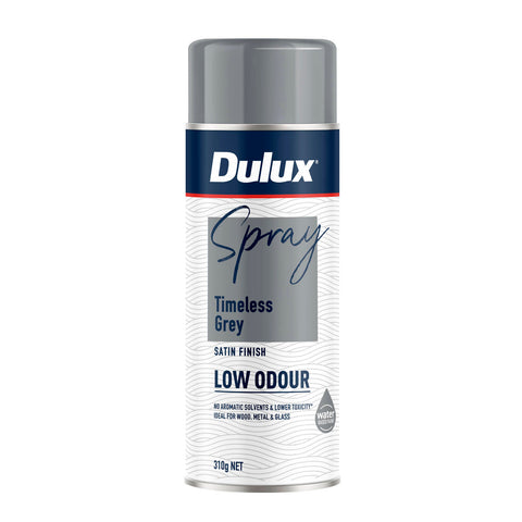 Dulux 310g Timeless Grey Satin Low Odour Spray Paint - Indoor