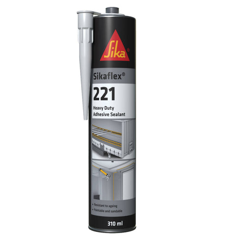 Sika Sikaflex 221 Multi-Purpose Polyurethane Adhesive Sealant 310ml, White