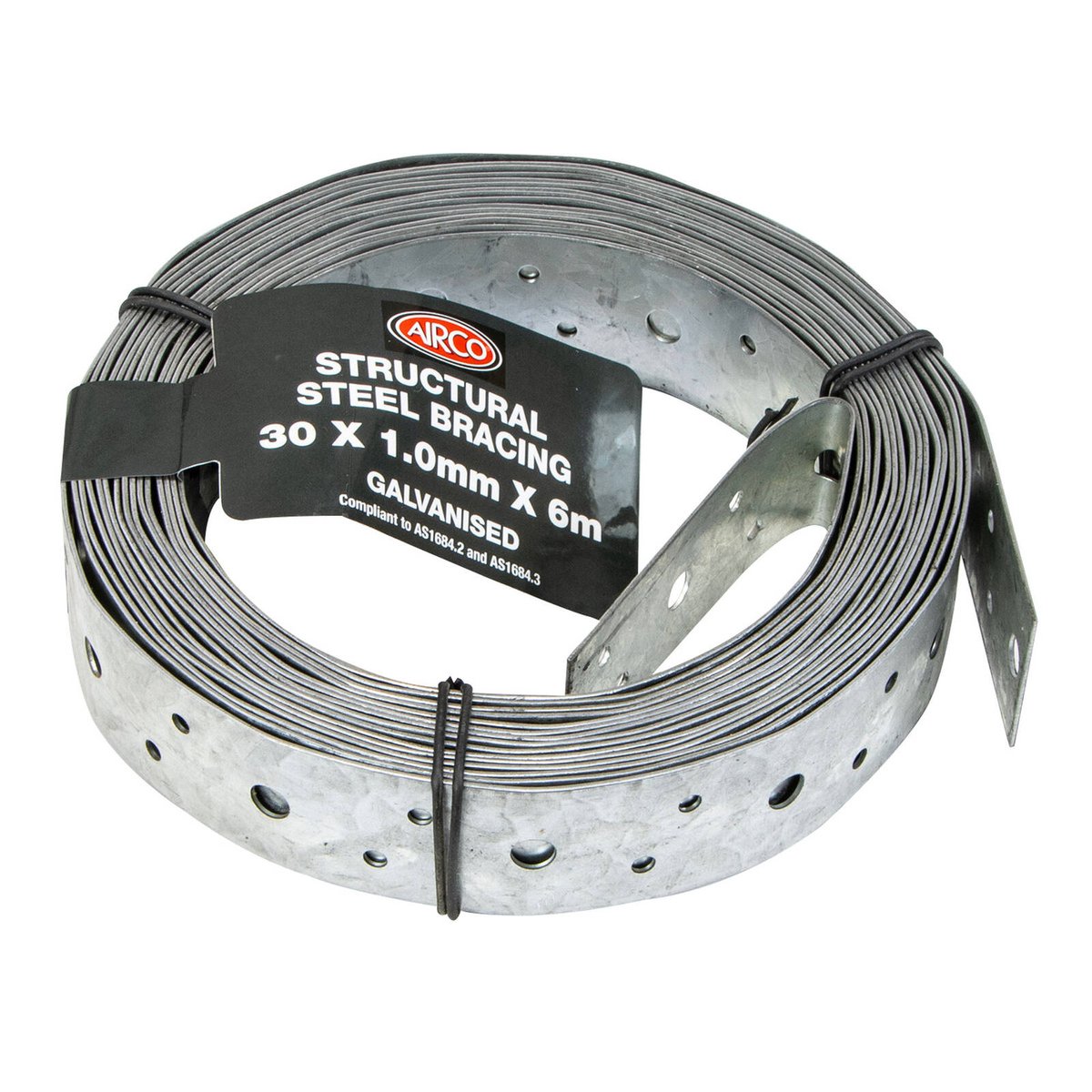 Airco Structural Galvanised Strapping 30mm x 1mm x 6m - Durable Bracing - SuperSaverAU - view 2